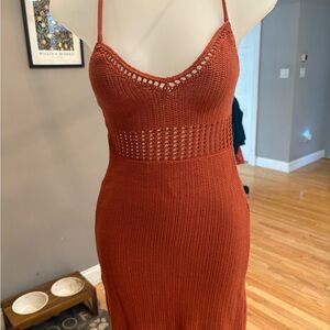 Forever 21 Rust Crochet Mini Dress